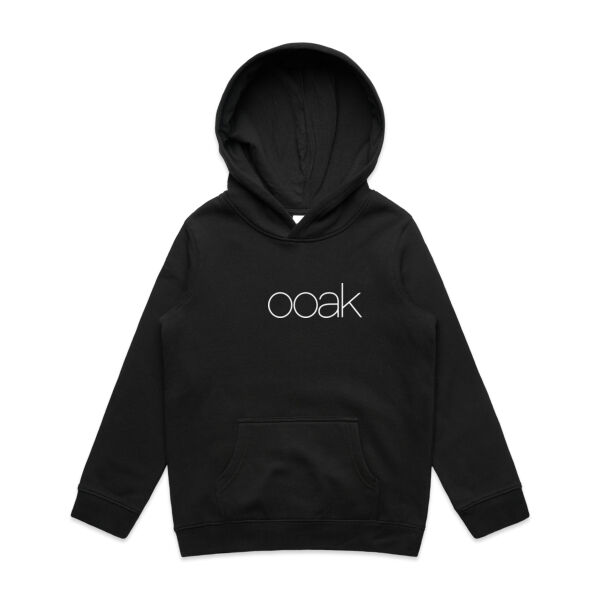 OOAK Large Logo Hoodie | Youth | White Print Thumbnail